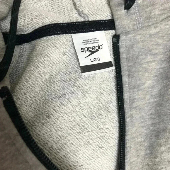 Speedo Heather Gray Long Hoodie UV Protection - Picture 5 of 5